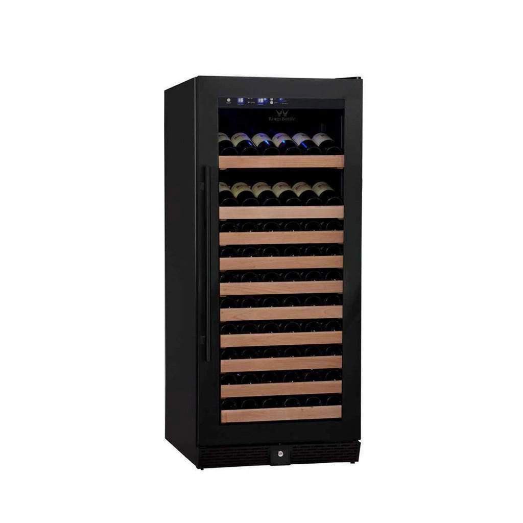 Kings Bottle 100 Bottle Kitchen Wine Refrigerator Freestanding Left Hand Hinge KBU100WX-SS LHH