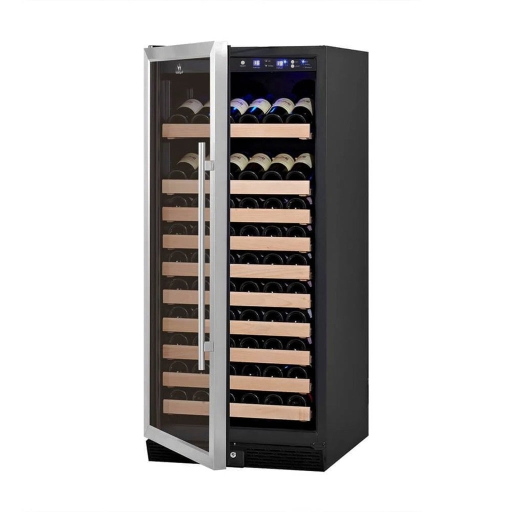 Kings Bottle 100 Bottle Kitchen Wine Refrigerator Freestanding Left Hand Hinge KBU100WX-SS LHH