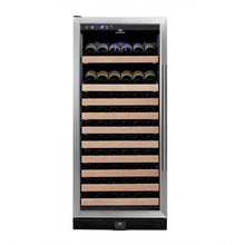 Load image into Gallery viewer, Kings Bottle 100 Bottle Kitchen Wine Refrigerator Freestanding Left Hand Hinge KBU100WX-SS LHH