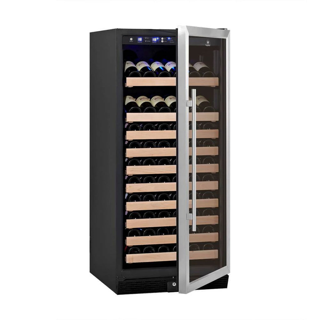 Kings Bottle 100 Bottle Kitchen Wine Refrigerator Freestanding Left Hand Hinge KBU100WX-SS LHH