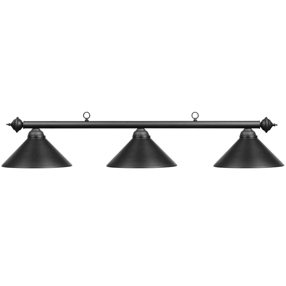 RAM Game Room 54" 3LT BILLIARD LIGHT- MATTE BLK/MB PR54 MB/MB