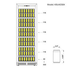 Load image into Gallery viewer, Kings Bottle Upright Wine &amp; Beverage cooler Combo With Low-E Glass KBU425BW3-FG