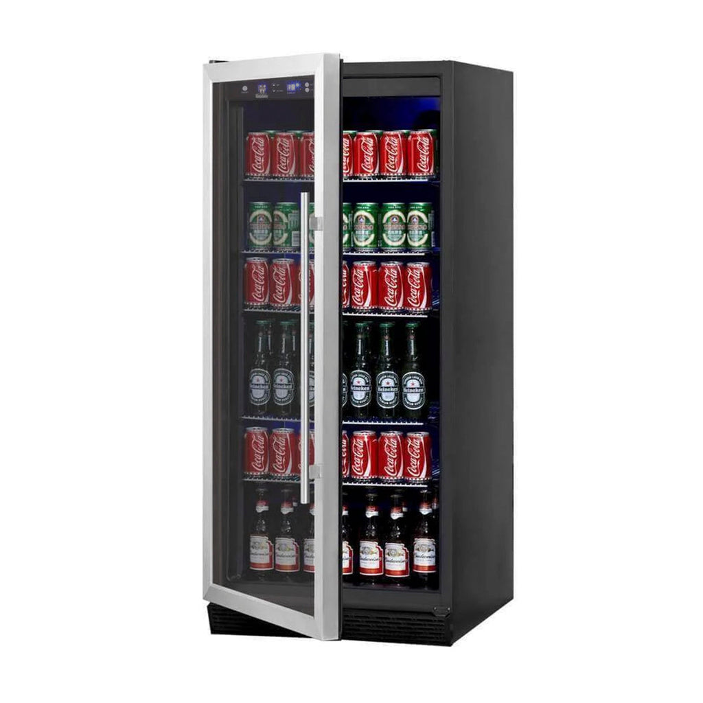 Kings Bottle 56" Tall Beverage Fridge Center Freestanding KBU100BX-SS LHH