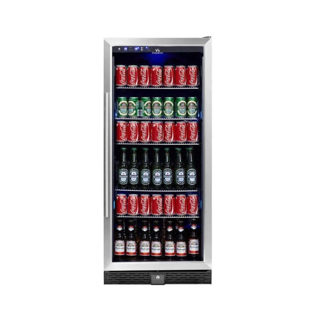 Kings Bottle 56" Tall Beverage Fridge Center Freestanding KBU100BX-SS LHH